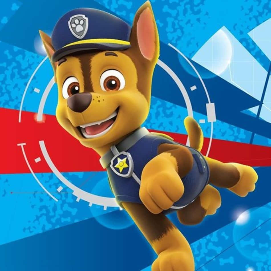 Chase, Paw Patrol, police uniform, SD Desktop Wallpaper