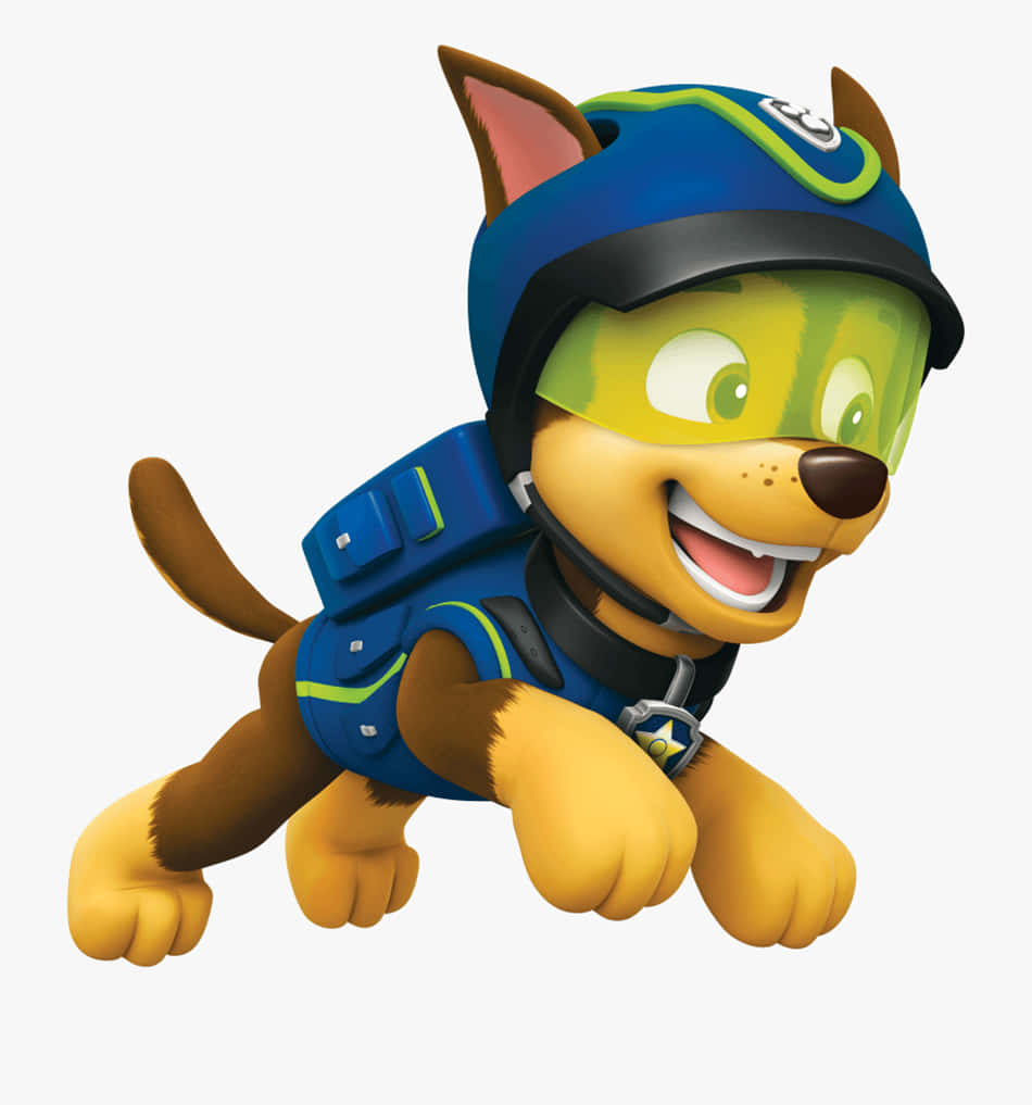 Chase, Paw Patrol, blue rescue gear, SD Phone Wallpaper