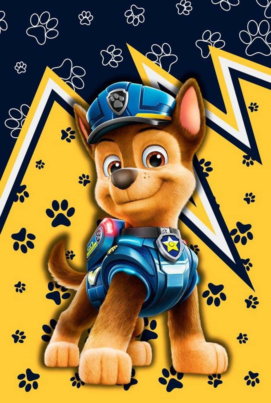 Chase, Paw Patrol, blue police gear, HD Phone Wallpaper