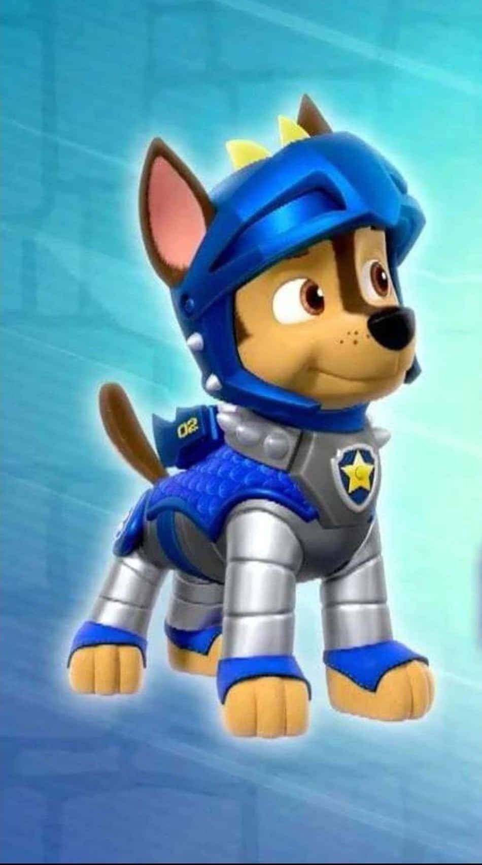 Chase Paw Patrol, blue armor, helmet, HD Phone Wallpaper