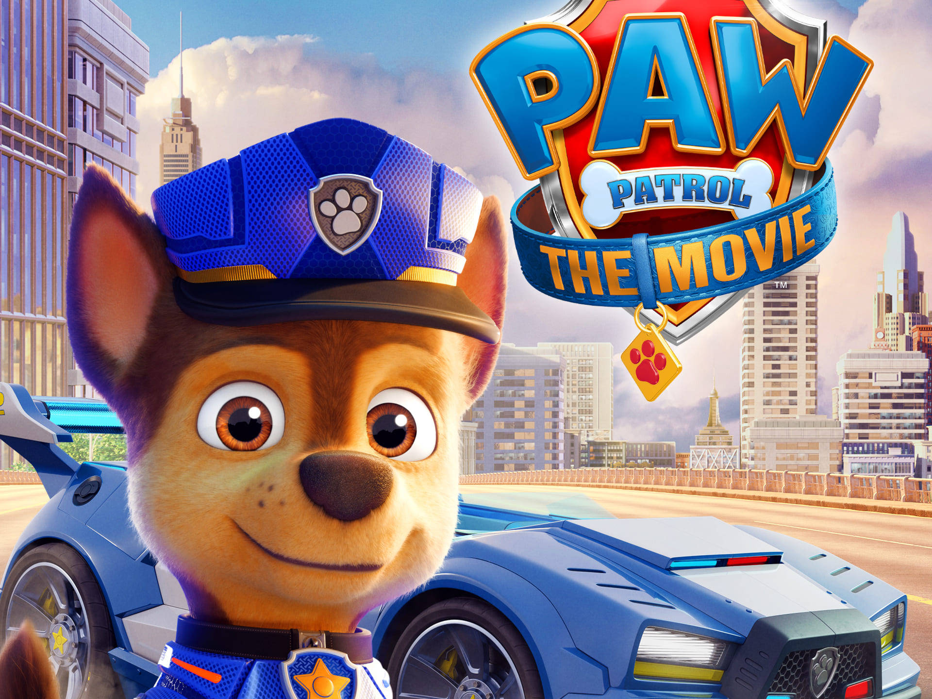 Paw Patrol, Chase, blue police uniform, Full HD Desktop Wallpaper