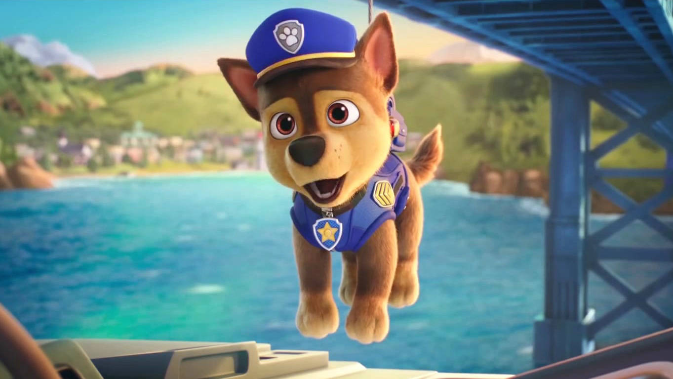 Paw Patrol, Chase, blue uniform, HD Desktop Wallpaper