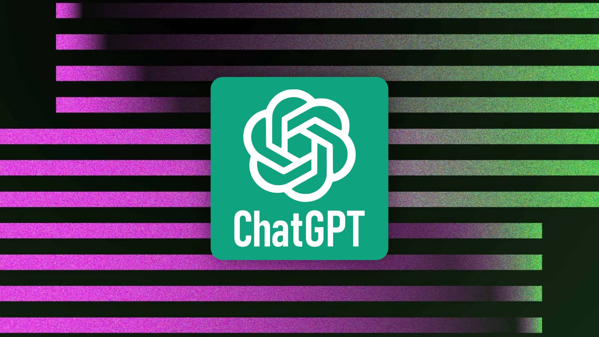 ChatGPT, black and purple background, vibrant gradient striped background, Full HD Desktop Wallpaper