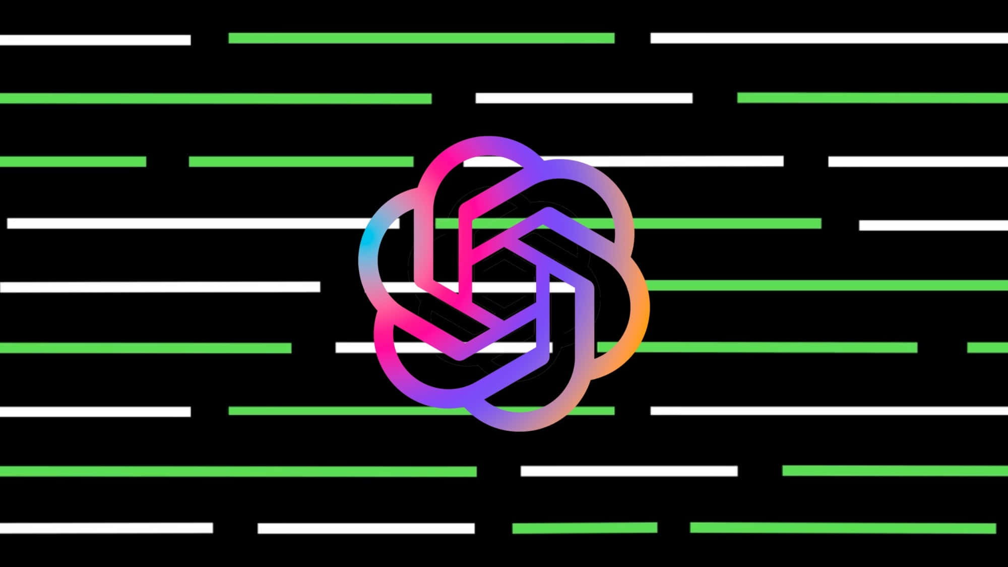 Chatgpt, rainbow background, vibrant gradient logo, Full HD Desktop Wallpaper