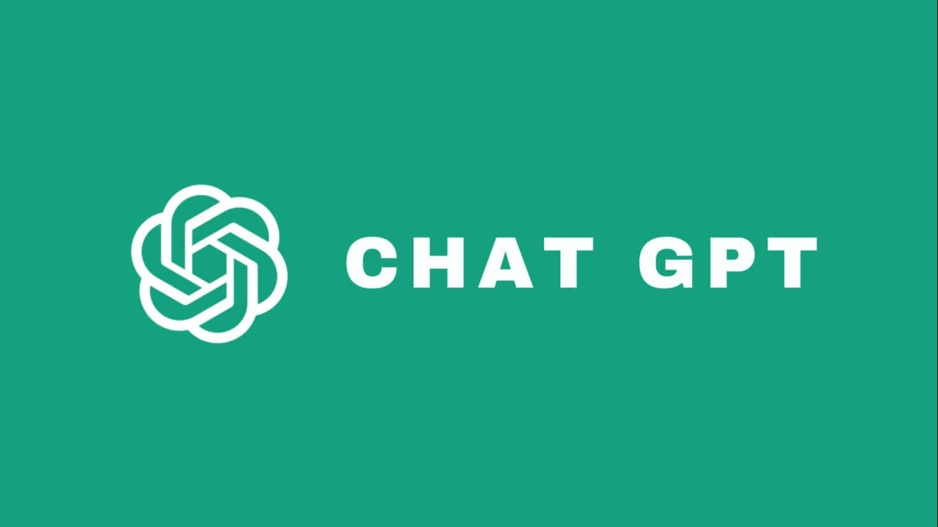 ChatGPT, white logo, solid teal background, HD Desktop Wallpaper