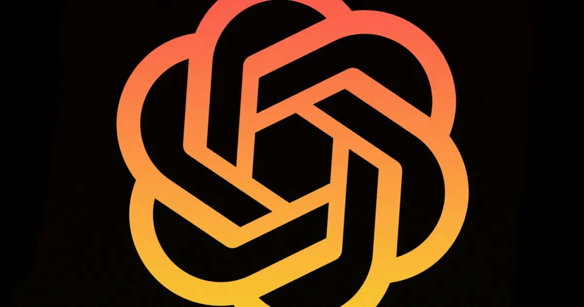 ChatGPT, glowing orange and yellow, abstract knot, SD Desktop Wallpaper