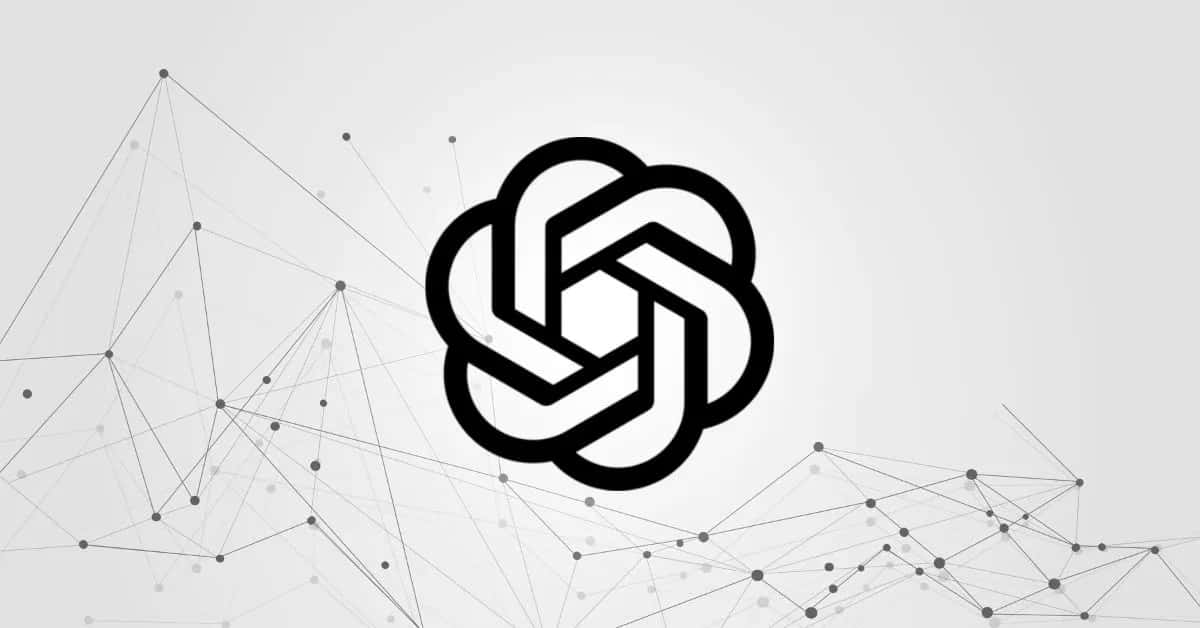 Chatgpt, black and white logo, knot, SD Desktop Wallpaper