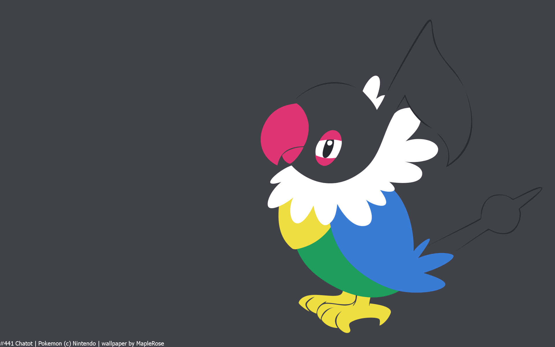 Chatot, black, pink beak, Full HD Desktop Wallpaper