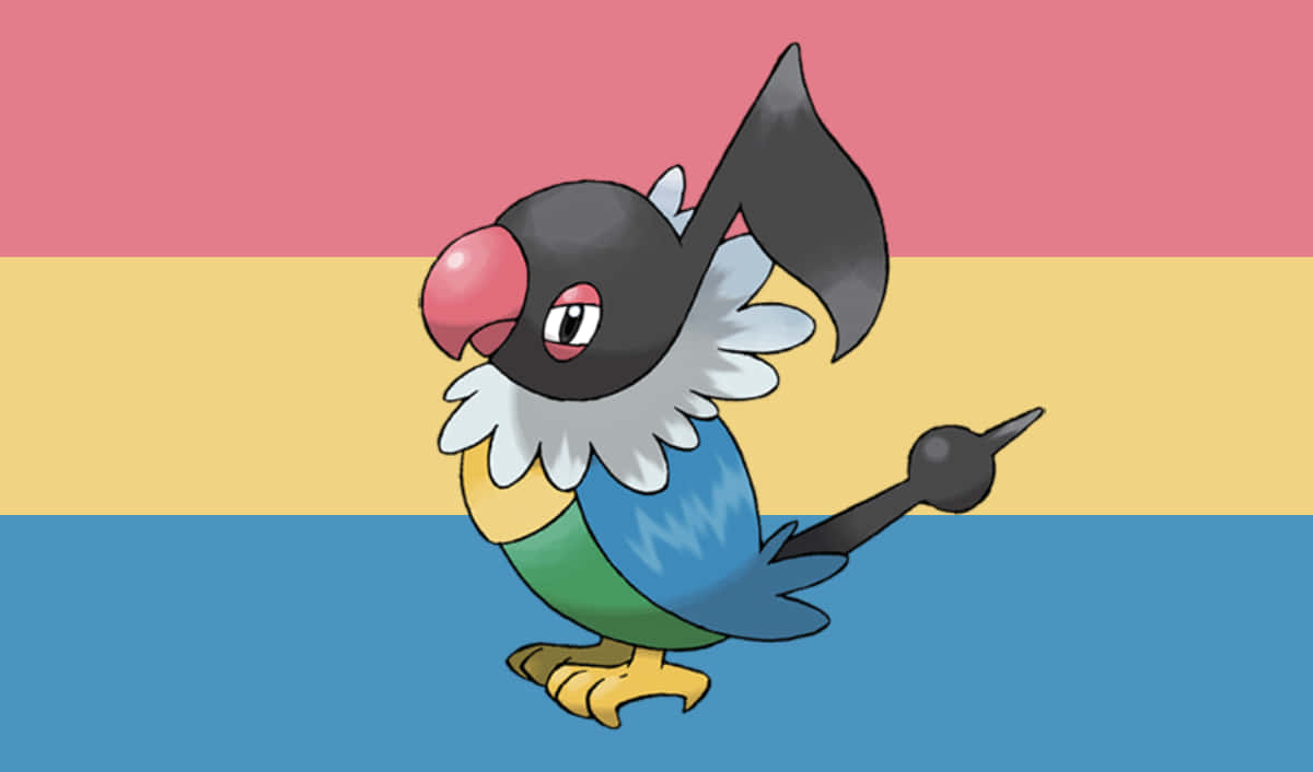 Chatot, tricolor, black head, SD Desktop Wallpaper