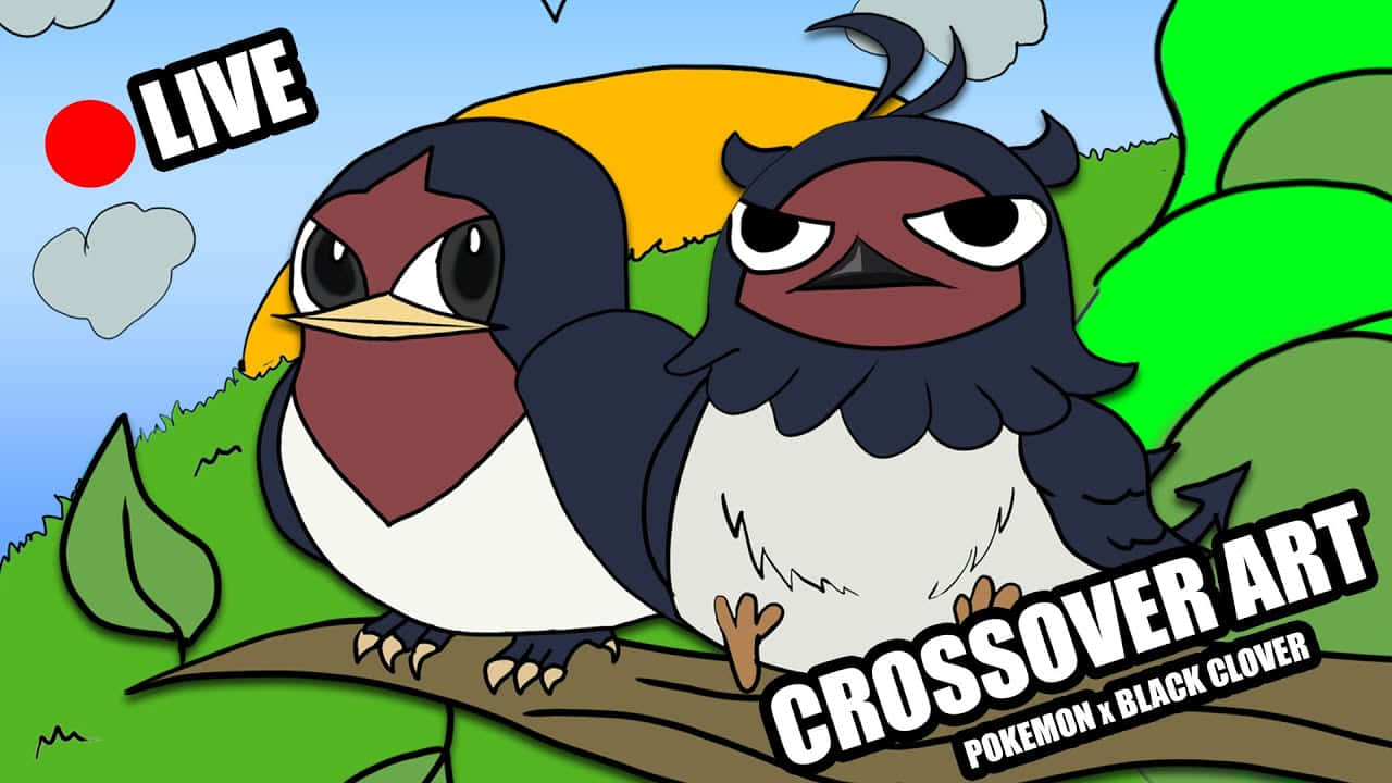 Chatot, cartoon birds, branch, HD Desktop Wallpaper