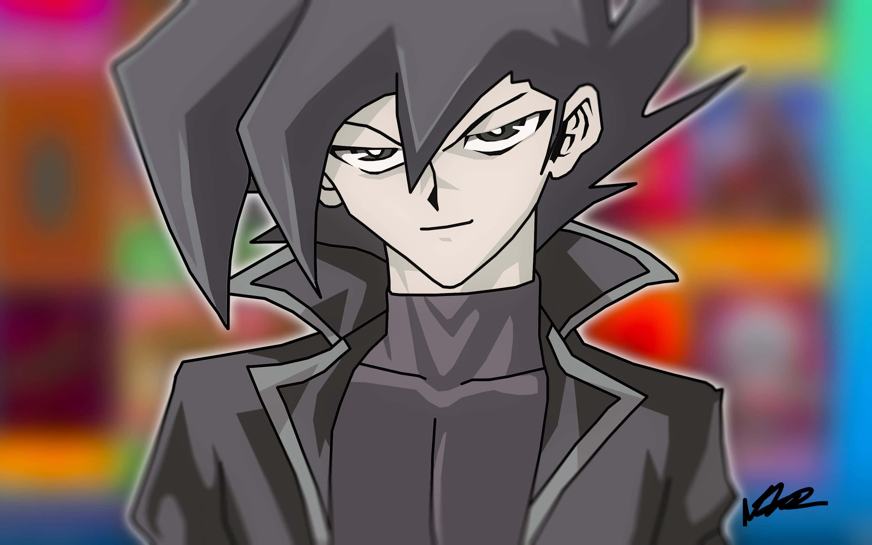 Chazz Princeton, anime character, spiky dark hair, 2K Desktop Wallpaper