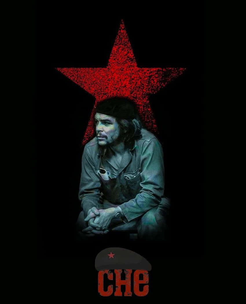 Che Guevara, red star, textured red star, SD Phone Wallpaper