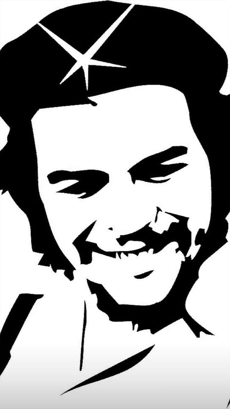 Che Guevara, stencil art, black and white, HD Phone Wallpaper