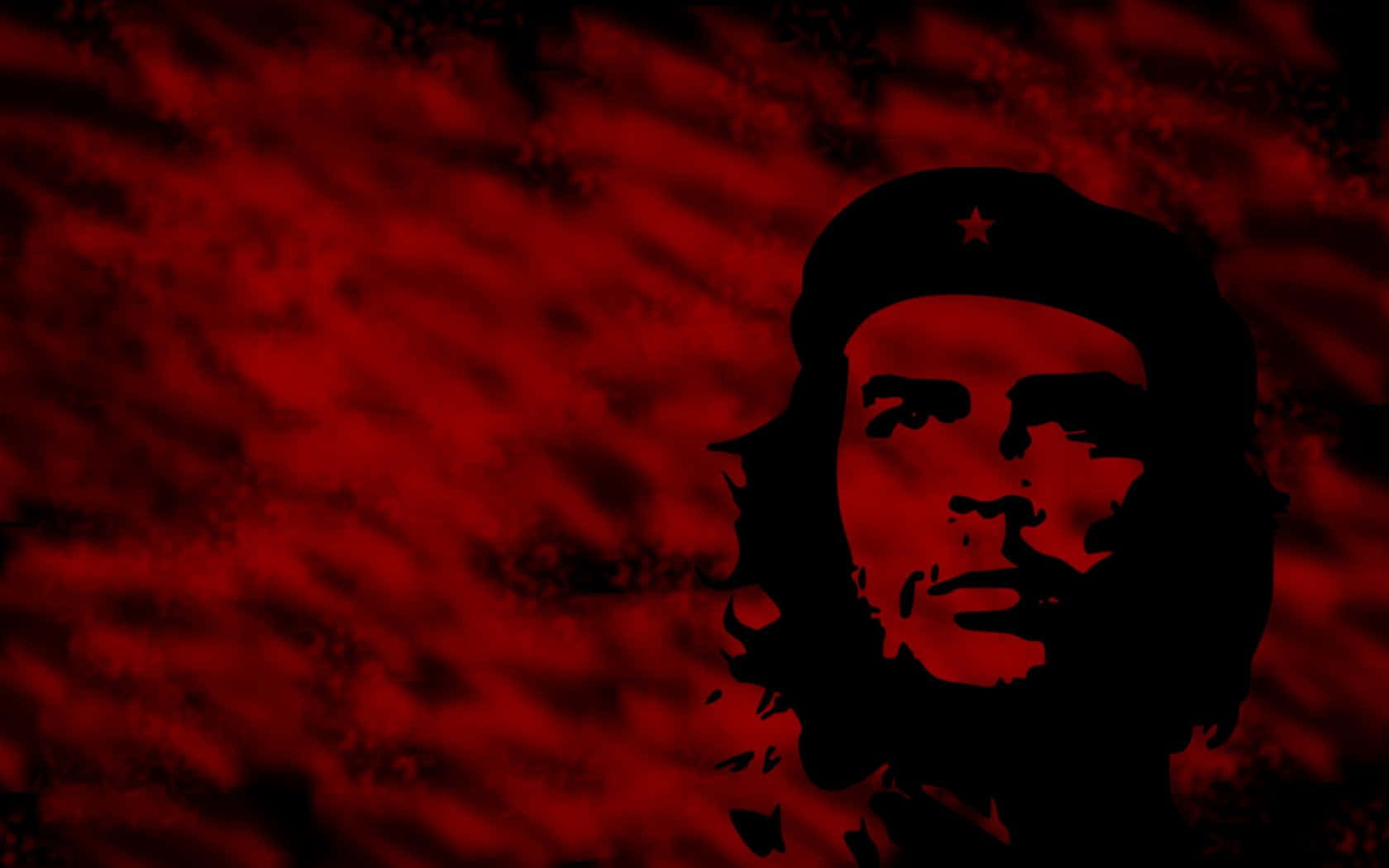 Che Guevara, iconic silhouette, star-adorned cap, HD Desktop Wallpaper