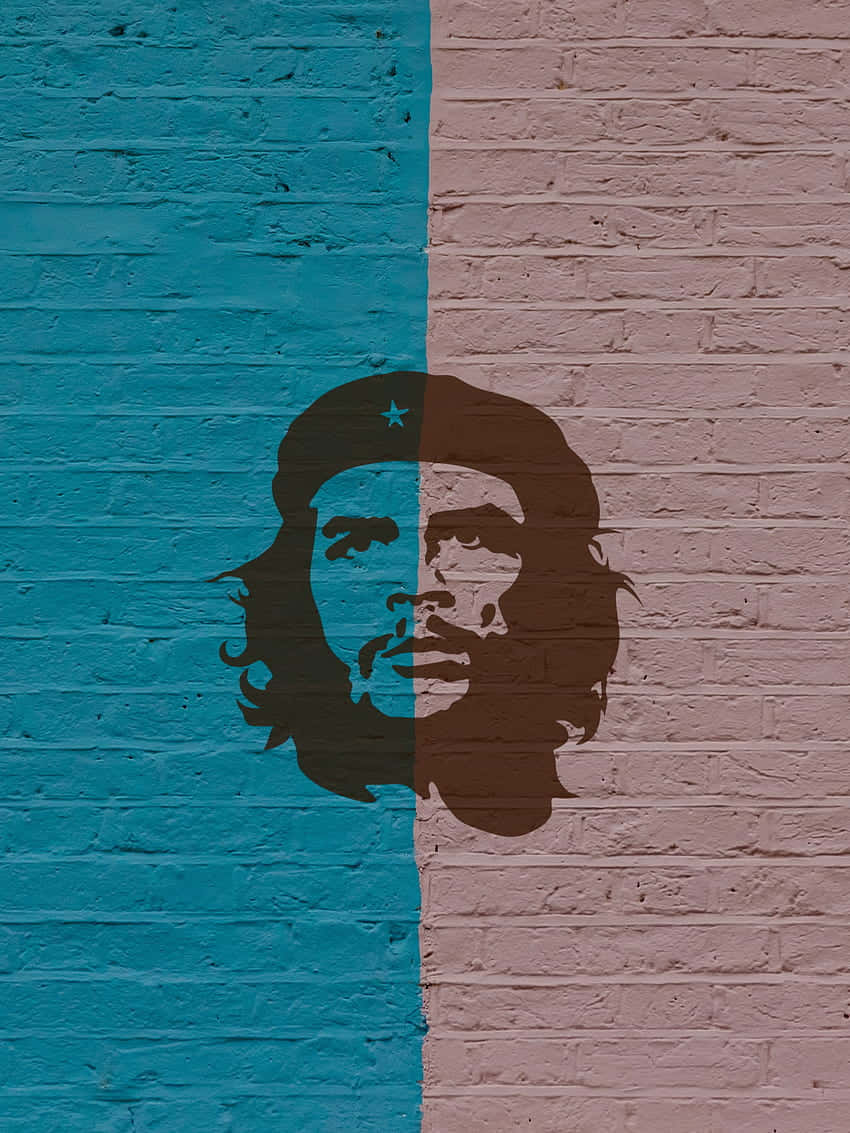Che Guevara, teal, mauve, SD Phone Wallpaper