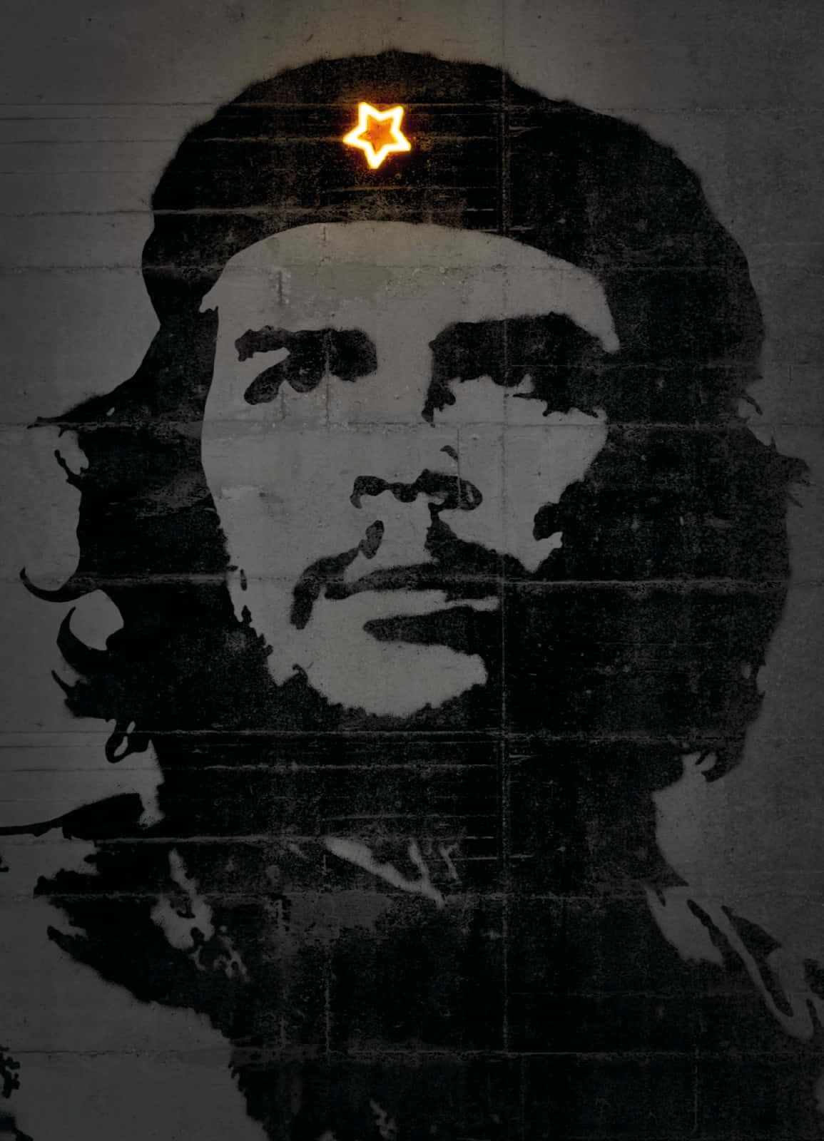 Che Guevara, iconic portrait, glowing orange star, HD Phone Wallpaper