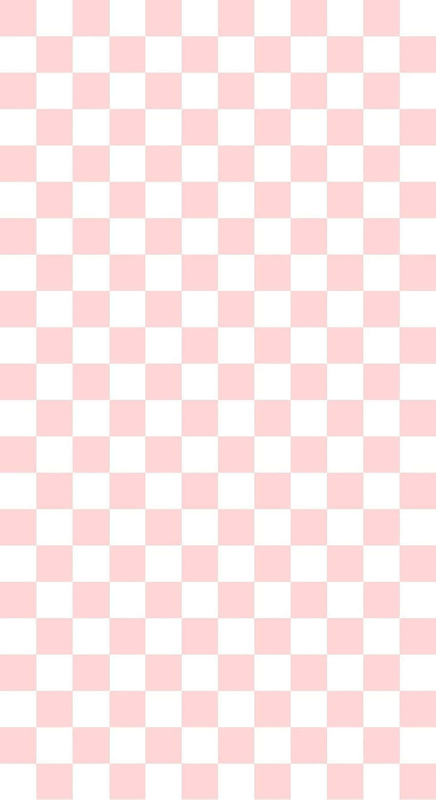 pink and white checkered pattern, light pink, white, HD Phone Wallpaper