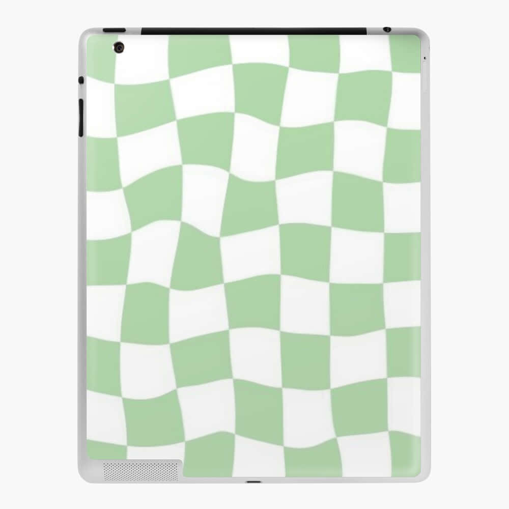 sage green, checkered board, tablet skin, SD Desktop Wallpaper
