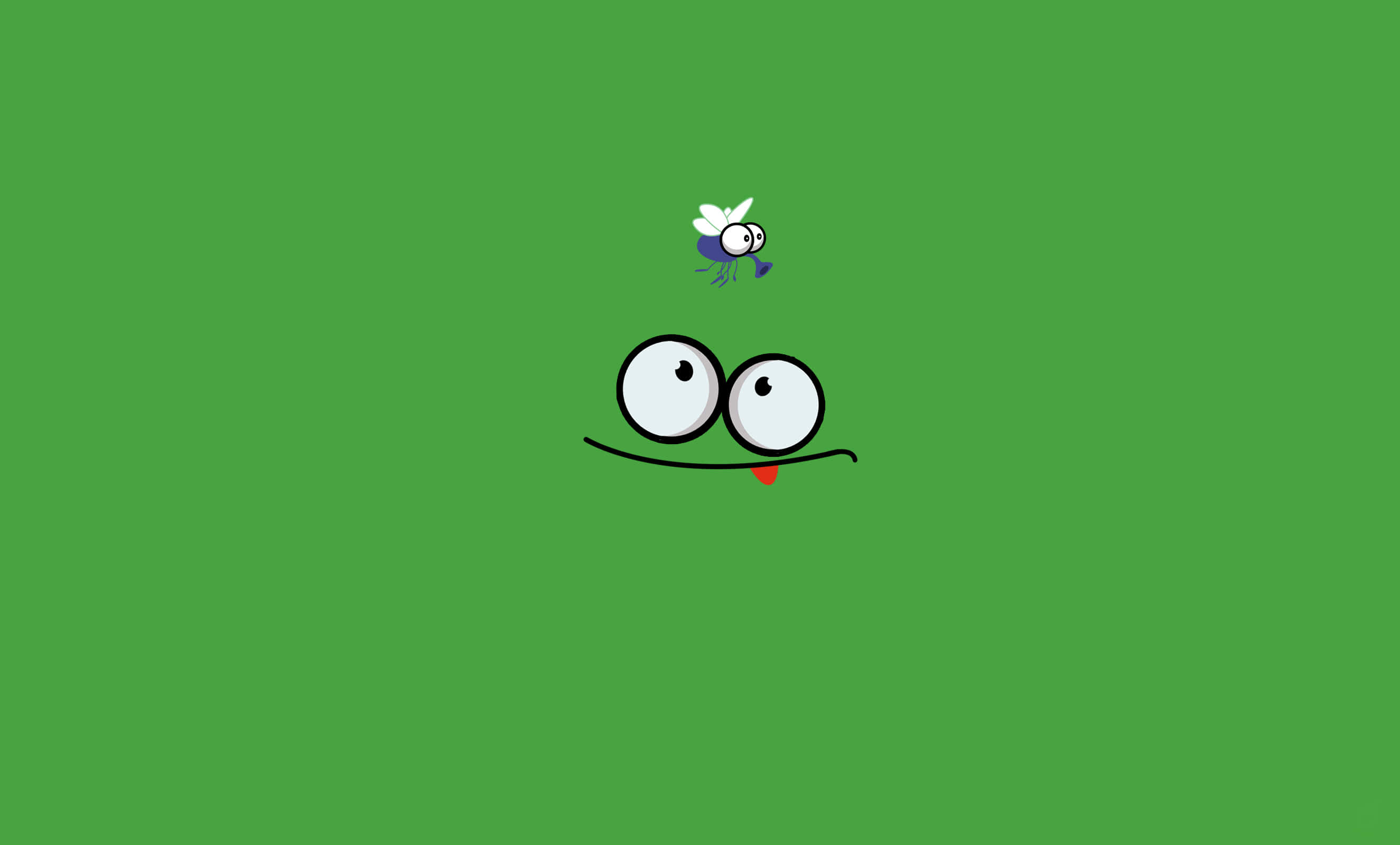 Cheeky Face, cartoon frog, big eyes, 2K Desktop Wallpaper