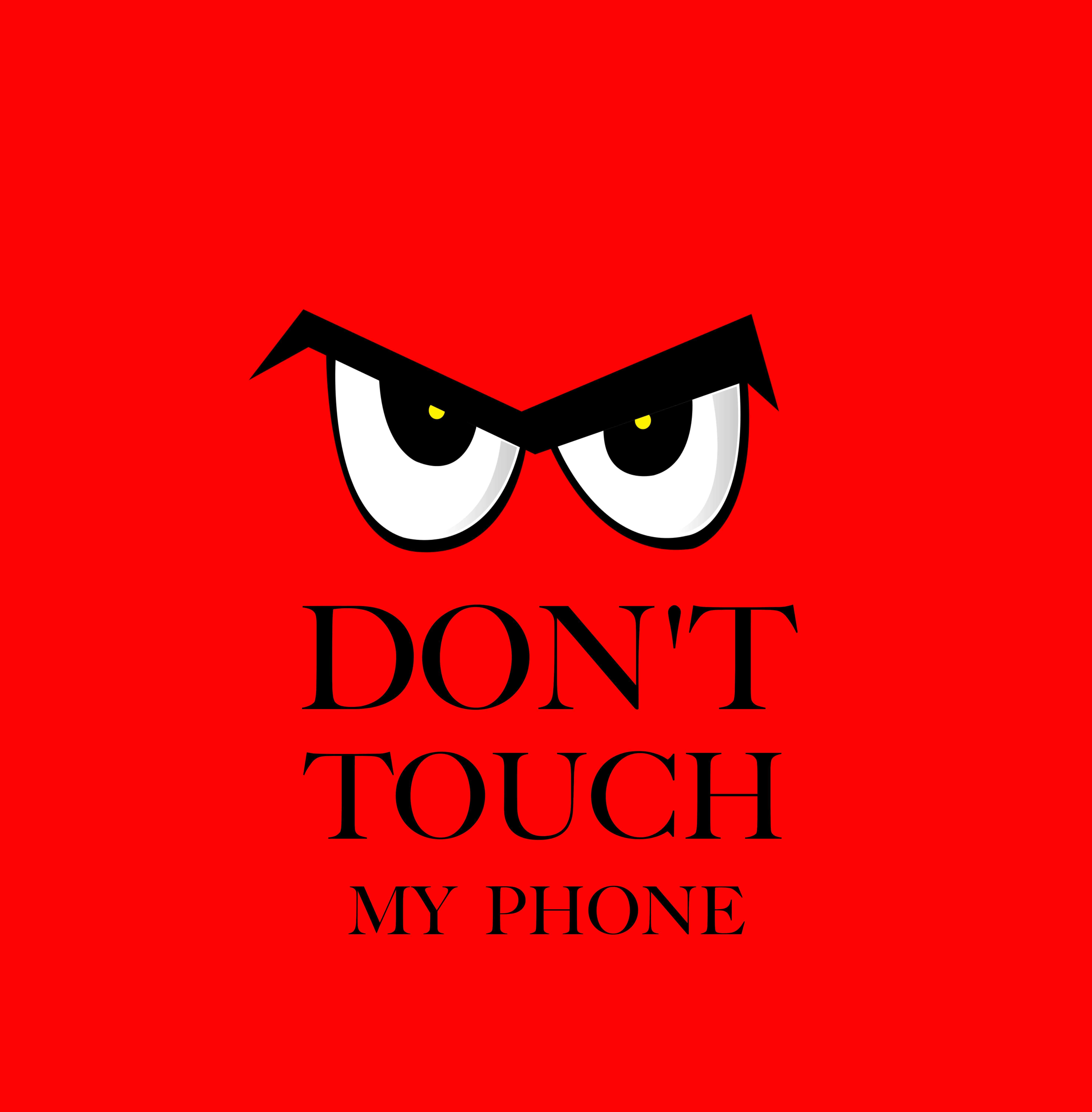Cheeky Phone, red background, black text, 5K Phone Wallpaper