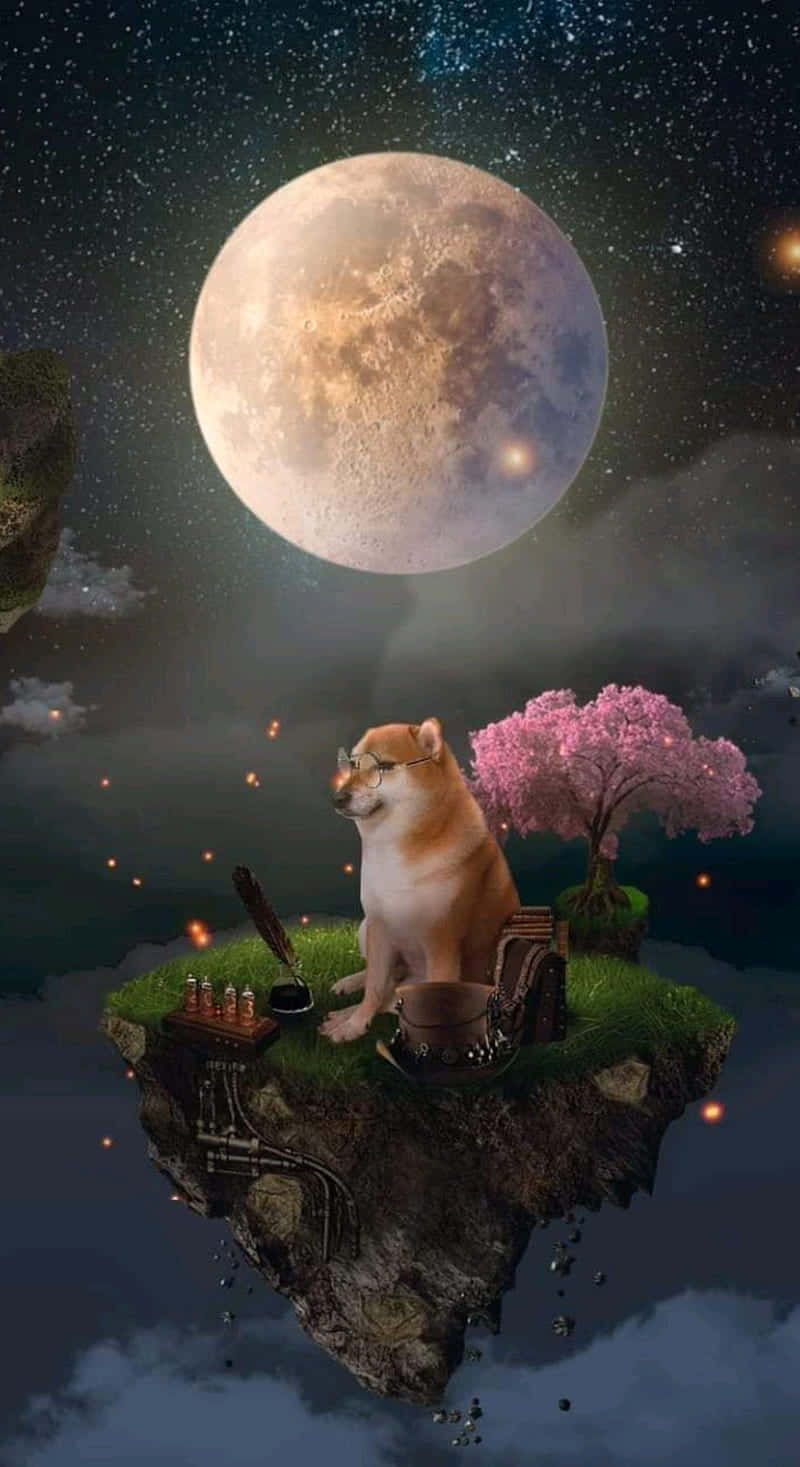 Cheems, shiba inu, glasses, HD Phone Wallpaper