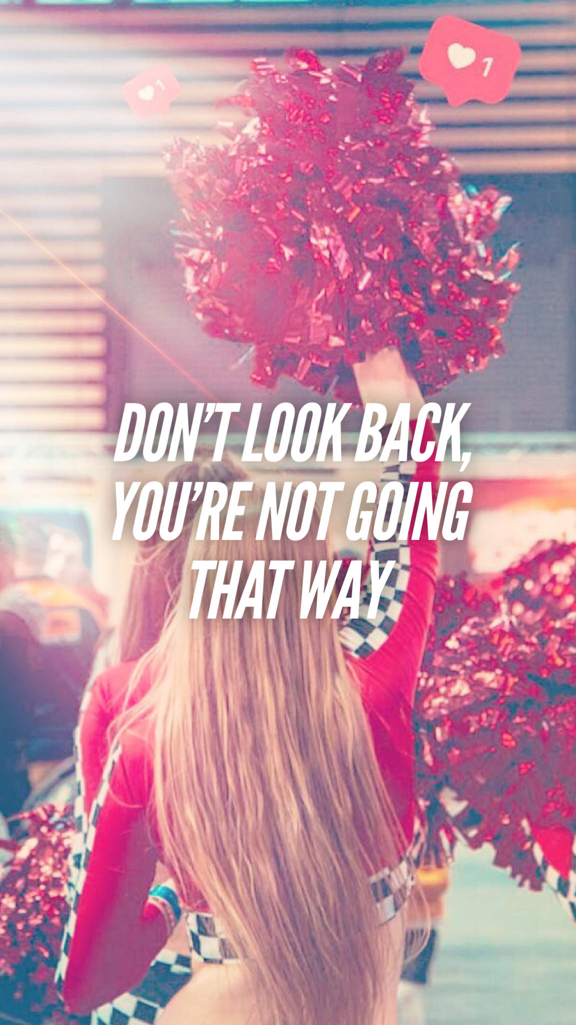 cheerleader, long blonde hair, red pom-poms, Full HD Phone Wallpaper