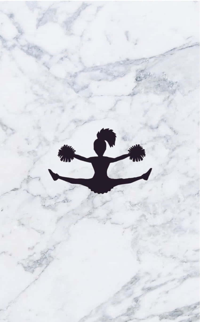 cheerleader silhouette, split pose, pom-poms, HD Phone Wallpaper