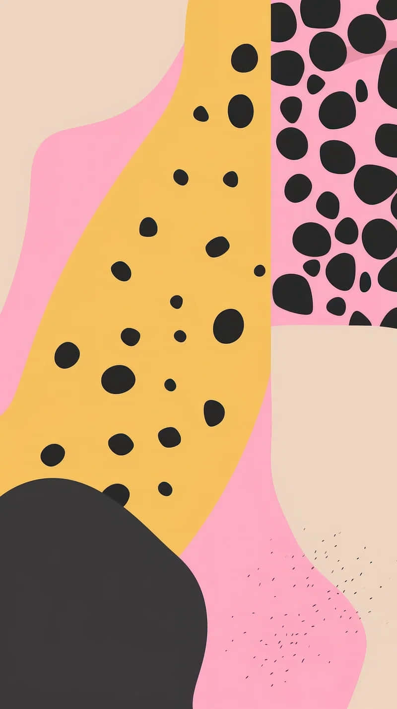abstract cheetah print artwork, pink, yellow, HD Phone Wallpaper