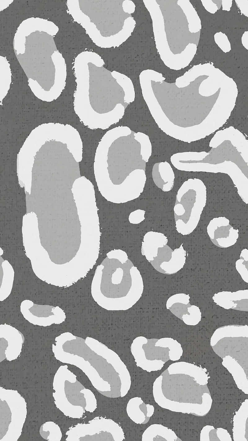 Monochrome Cheetah Print Texture, white, light gray, HD Phone Wallpaper