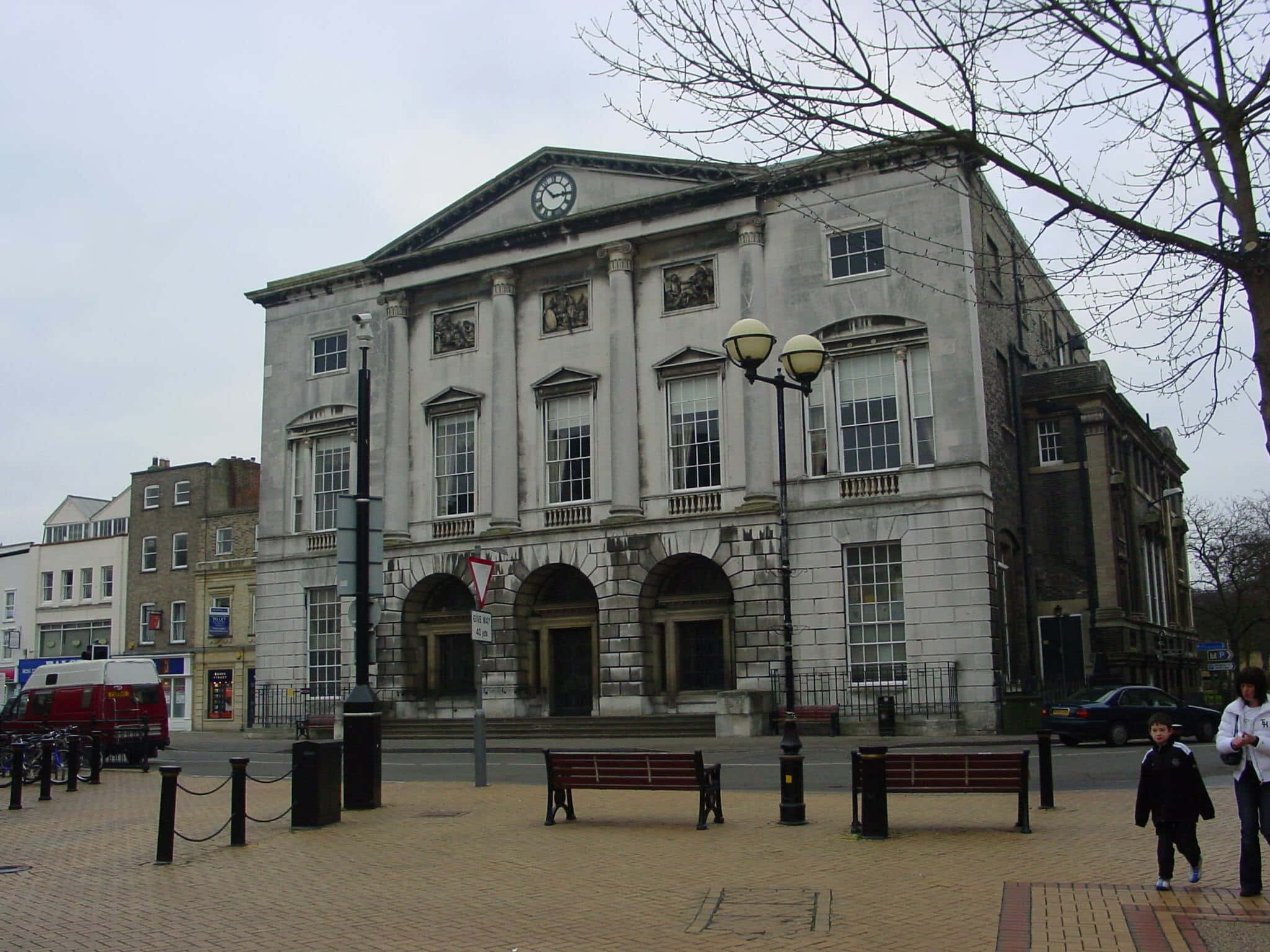 Chelmsford, historic building, neoclassical building, Full HD Desktop Wallpaper