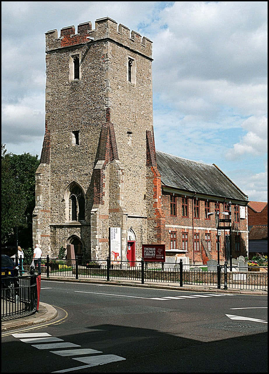 Chelmsford, historic stone church tower, red brick accents, HD Phone Wallpaper