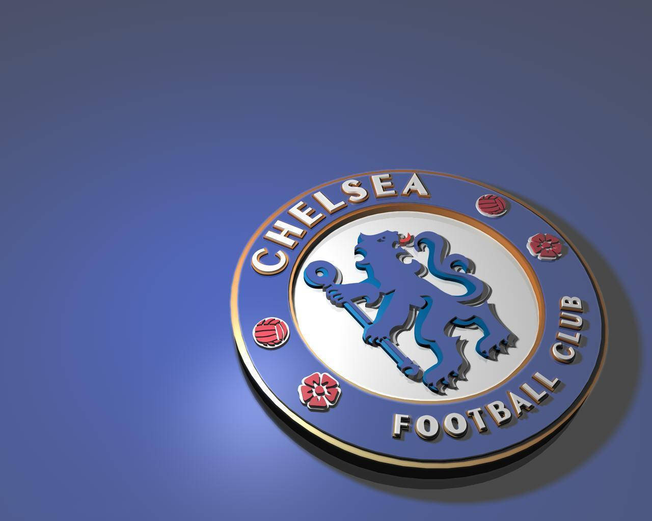 Chelsea FC Logo, blue lion, staff, HD Desktop Wallpaper