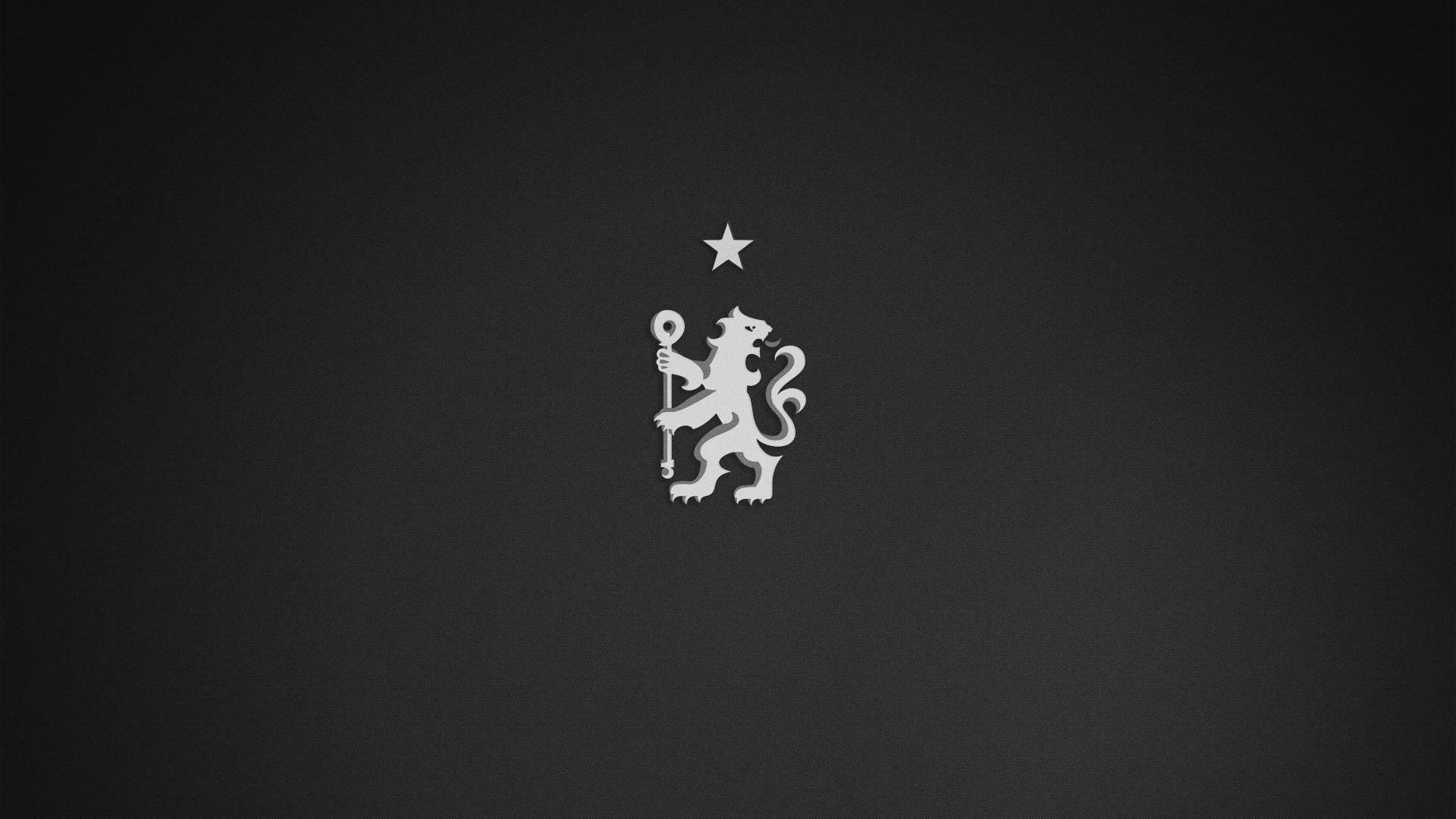 Chelsea FC Logo, white heraldic lion, staff, Full HD Desktop Wallpaper