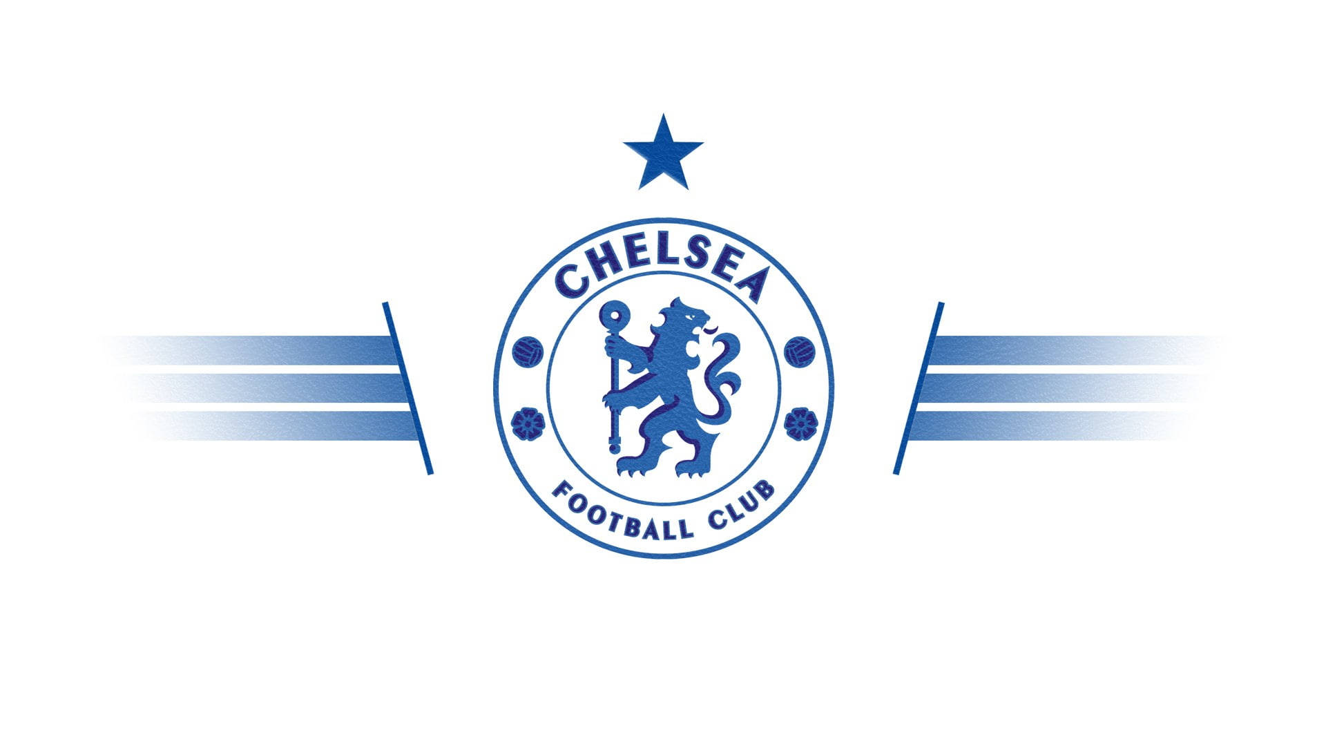 Chelsea FC Logo, blue, white background, Full HD Desktop Wallpaper