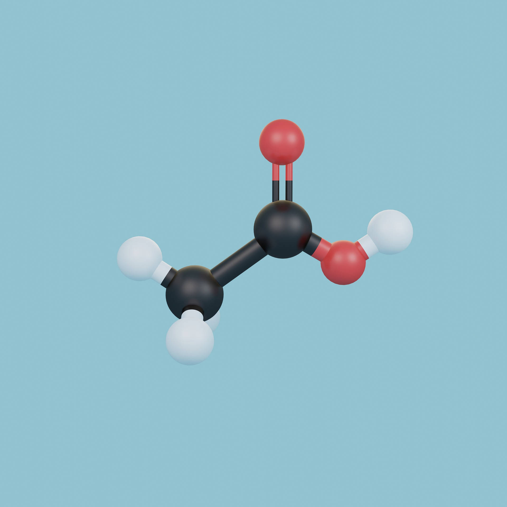 acetic acid, black carbon, red oxygen, Full HD Desktop Wallpaper