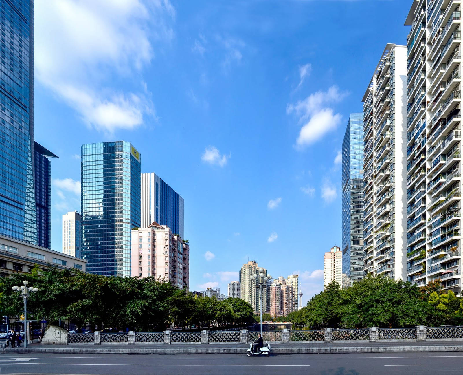 Chengdu, glass skyscrapers, residential towers, HD Desktop Wallpaper