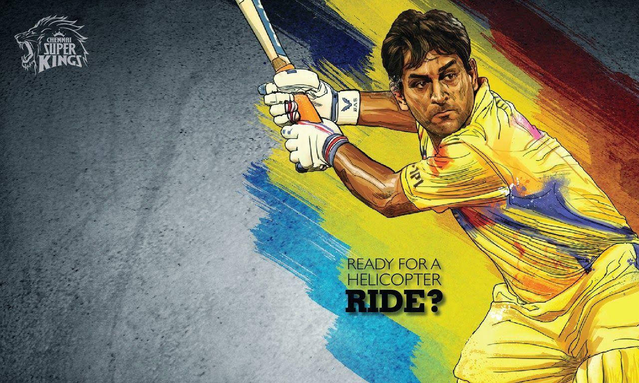 Chennai Super Kings, yellow jersey, cricket player, HD Desktop Wallpaper
