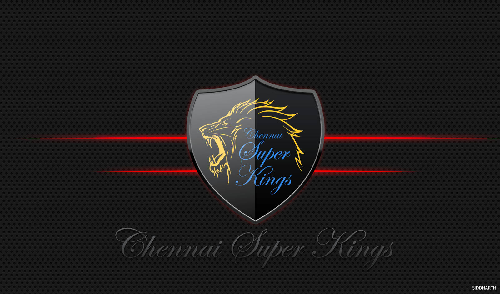 Chennai Super Kings, dark shield, golden lion, HD Desktop Wallpaper