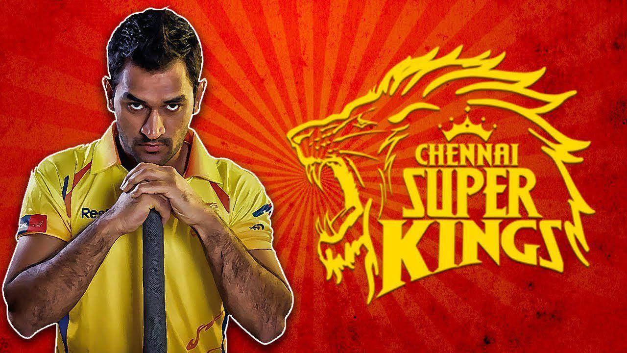 Chennai Super Kings, yellow jersey, fiery red background, HD Desktop Wallpaper