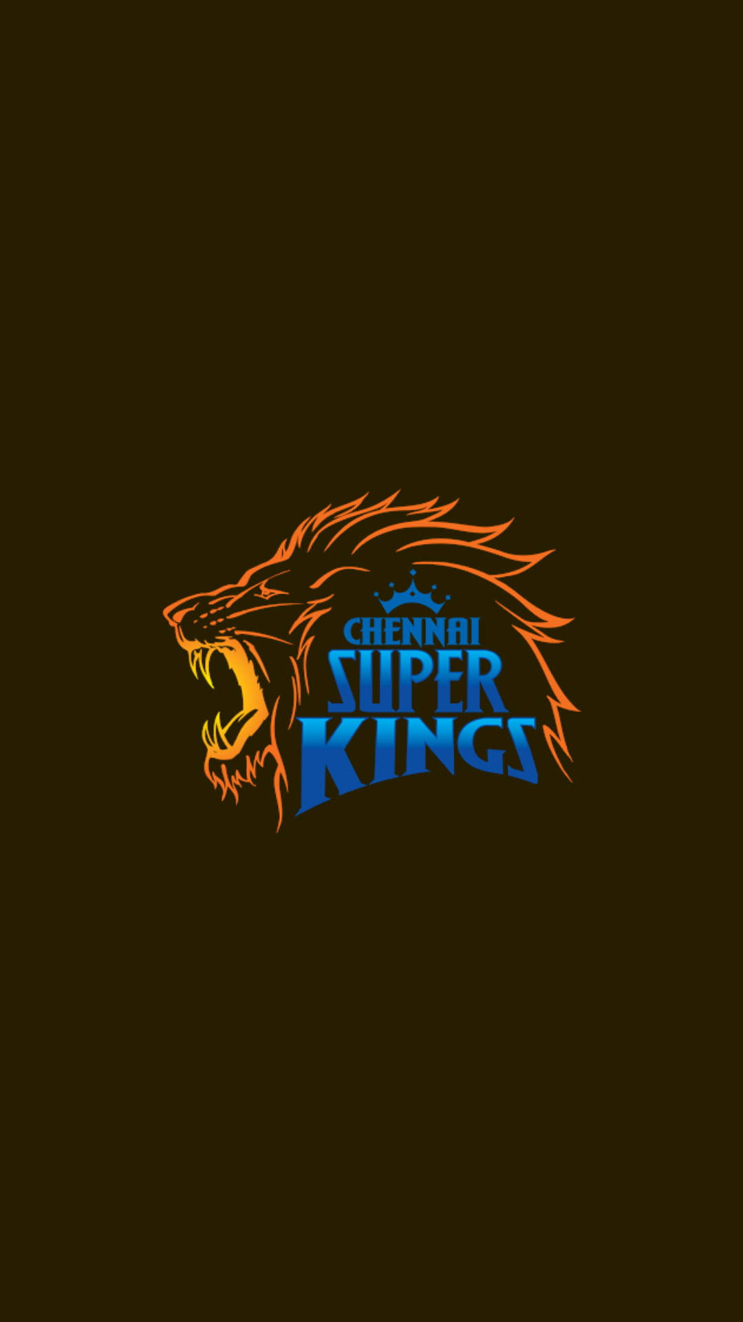 Chennai Super Kings, roaring lion logo, blue text, Full HD Phone Wallpaper