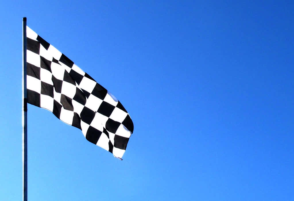 Chequered flag, finish line, black and white checkered racing flag, SD Desktop Wallpaper