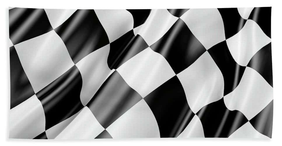 Chequered Flag, black and white checkered racing flag, crisp folds, SD Desktop Wallpaper