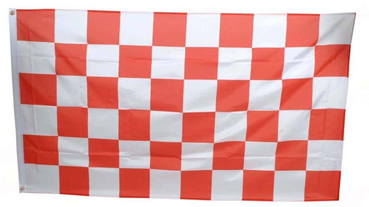 Chequered flag, red and white checkered racing flag, fabric folds, SD Desktop Wallpaper