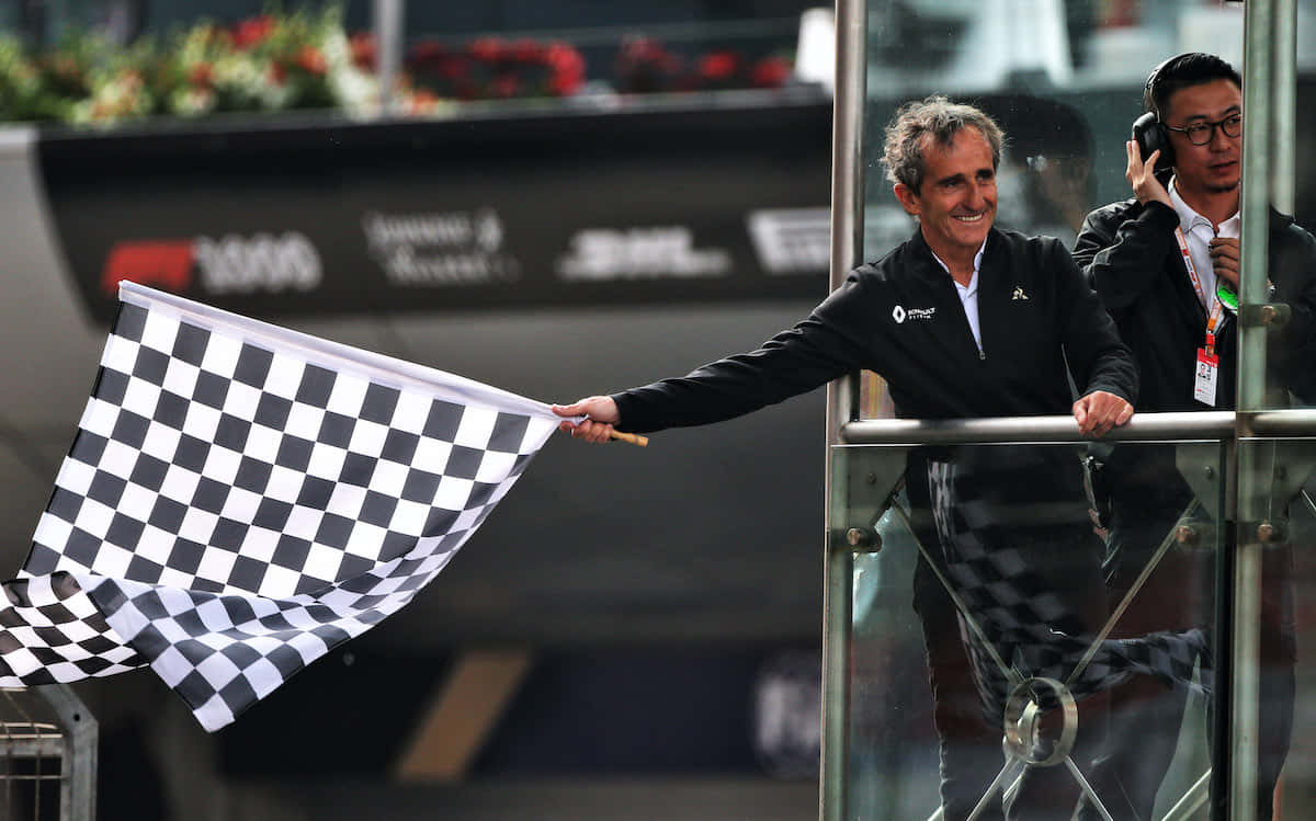 Chequered Flag, motorsport event, glass balcony, SD Desktop Wallpaper