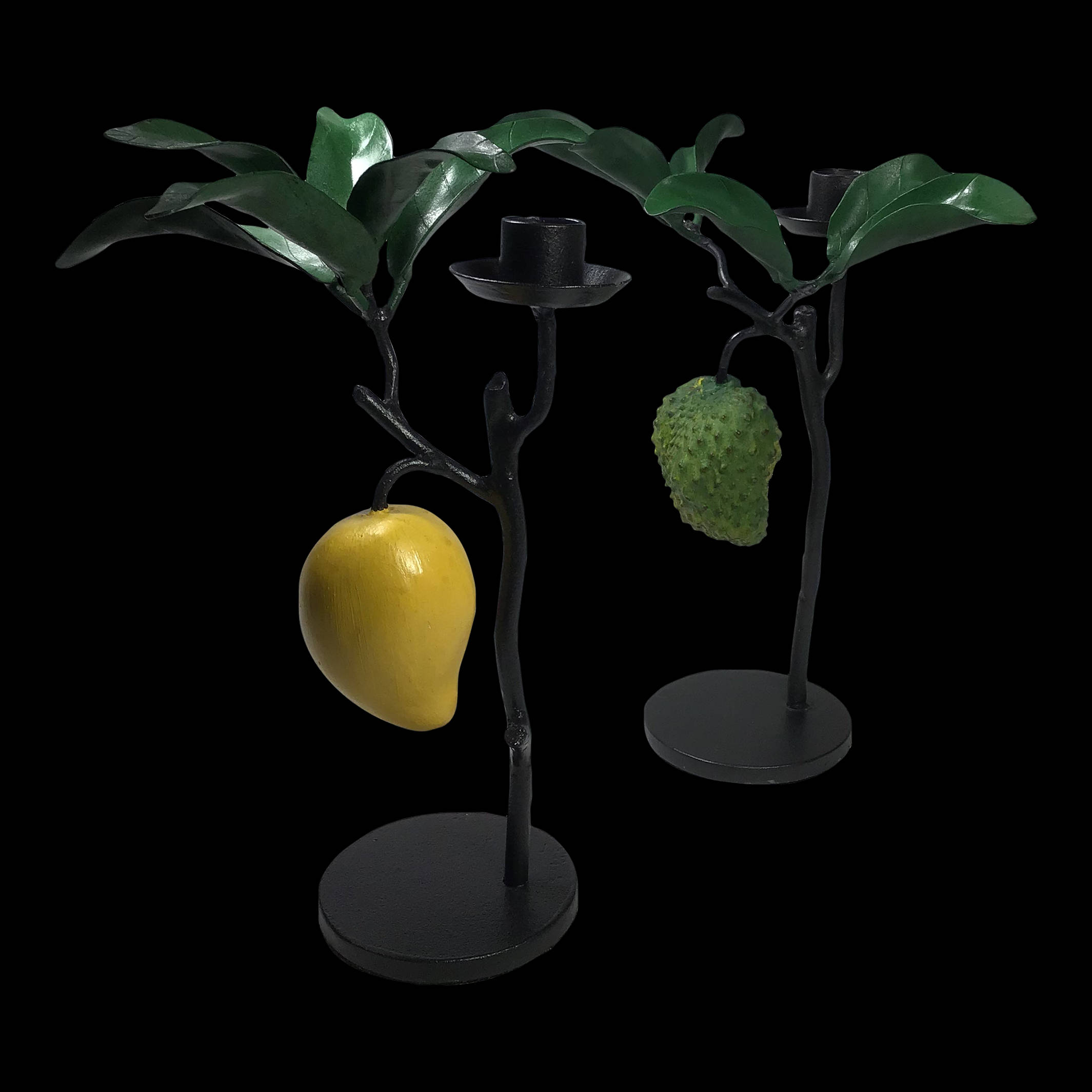 Cherimoya, Mango, black metal, Full HD Desktop Wallpaper