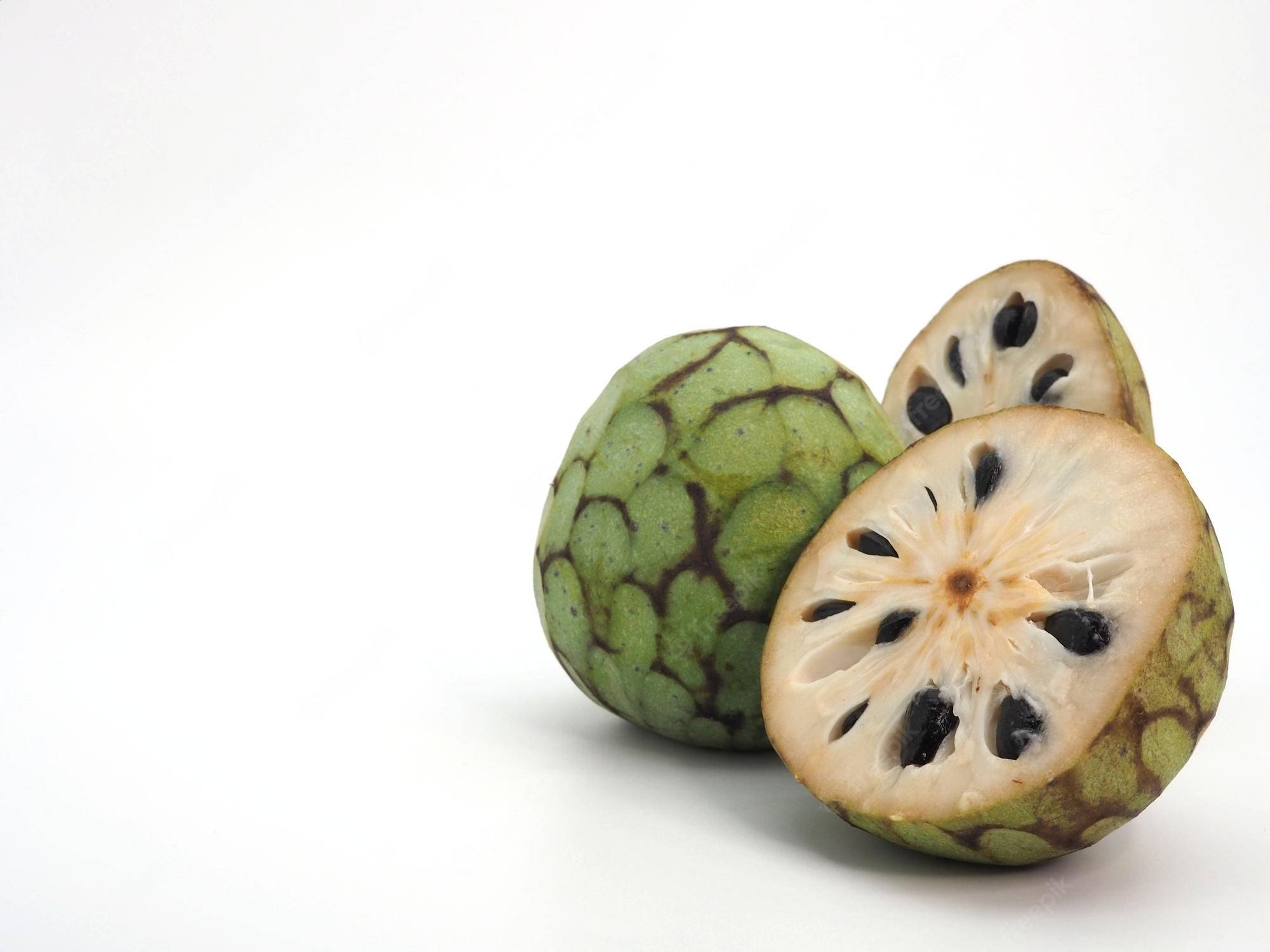 cherimoya, green cherimoya fruit, creamy flesh, Full HD Desktop Wallpaper