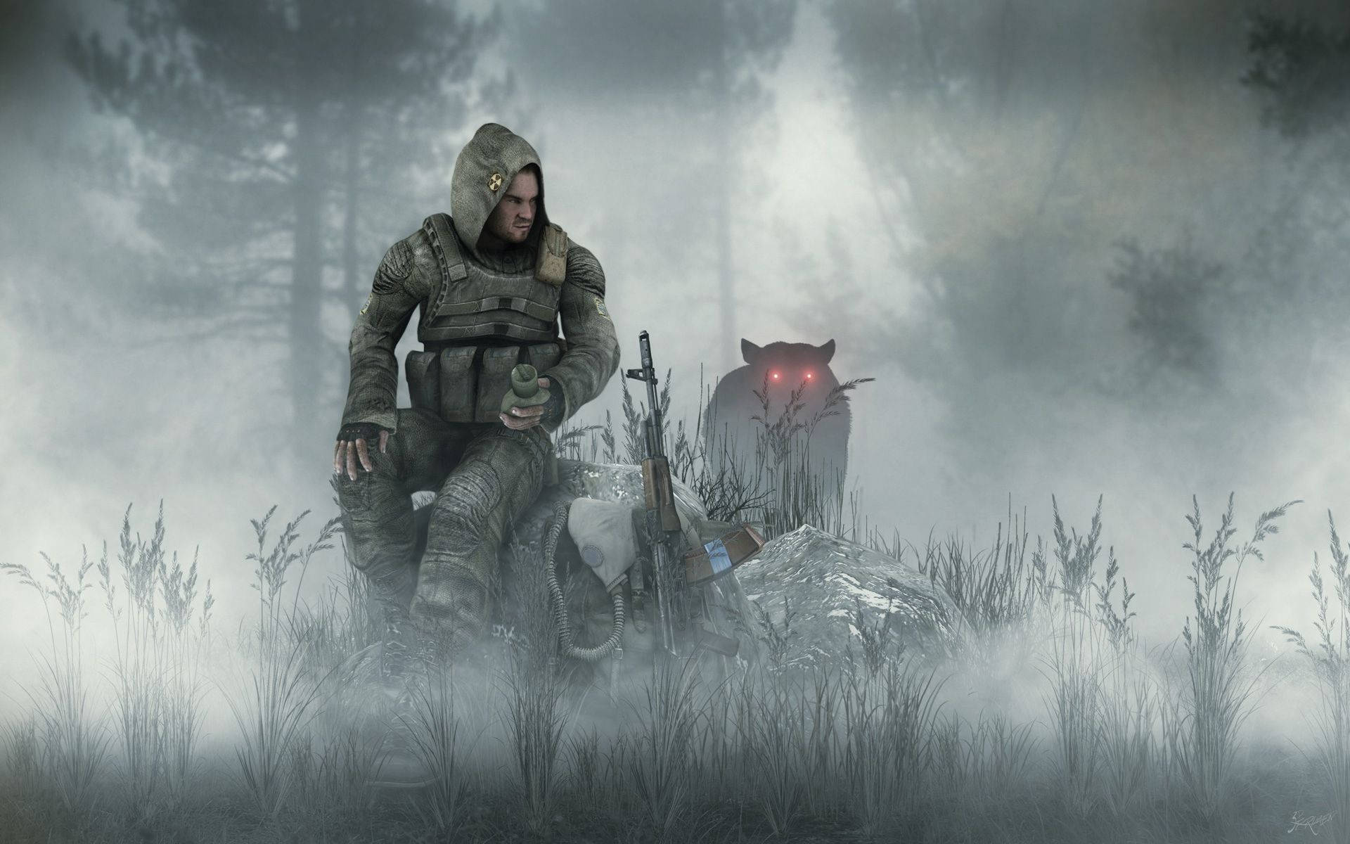 Chernobyl S.T.A.L.K.E.R. 2, Heart of Chernobyl, camouflage, Full HD Desktop Wallpaper