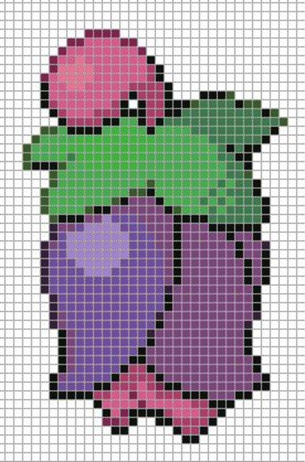 Cherrim, green and purple creature, pink head, Full HD Phone Wallpaper