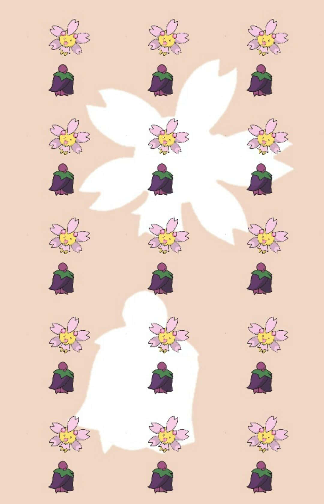 Cherrim, pink cherry blossom sprites, purple cloaks, HD Phone Wallpaper