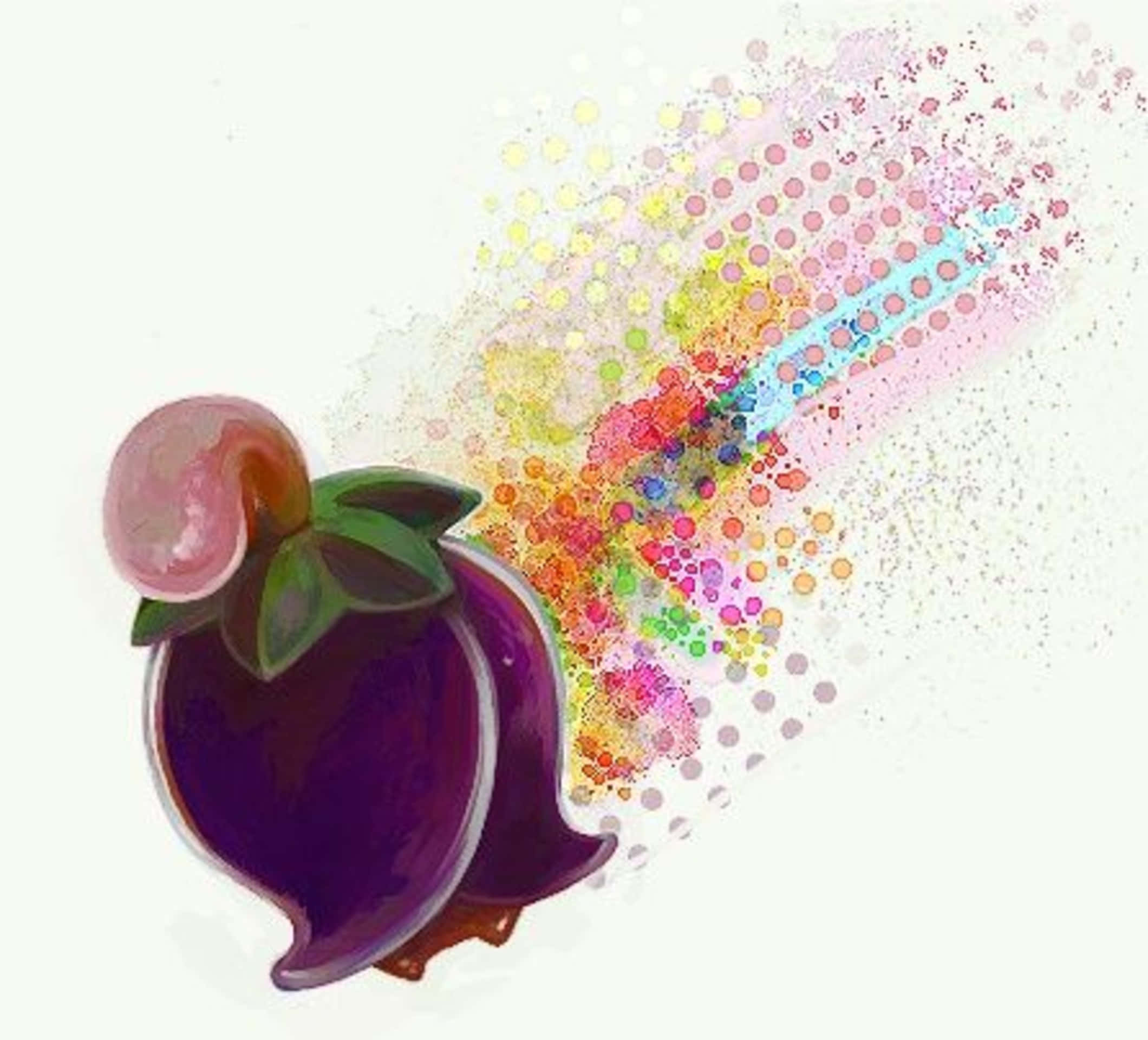 Cherrim, purple fruit, pink stem, Full HD Desktop Wallpaper